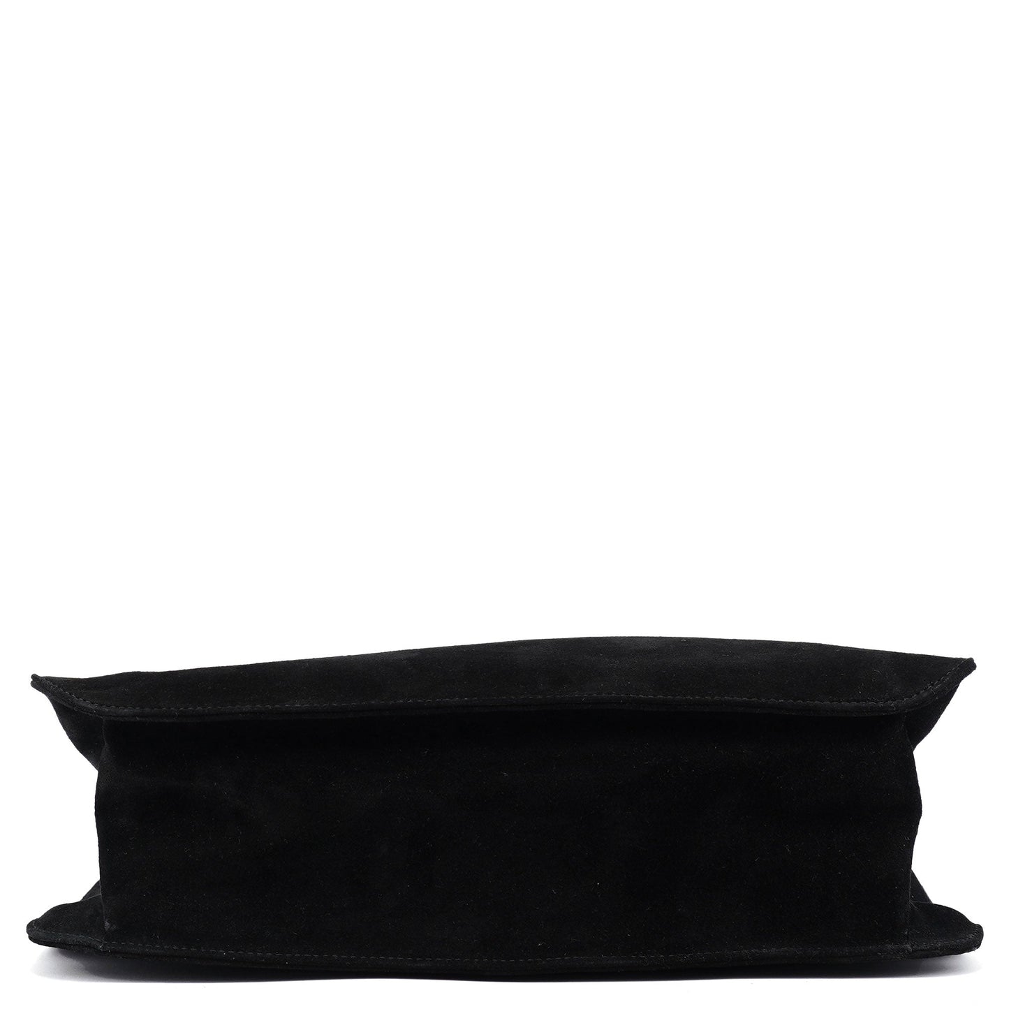 Black Suede Hobo Shoulder Bag