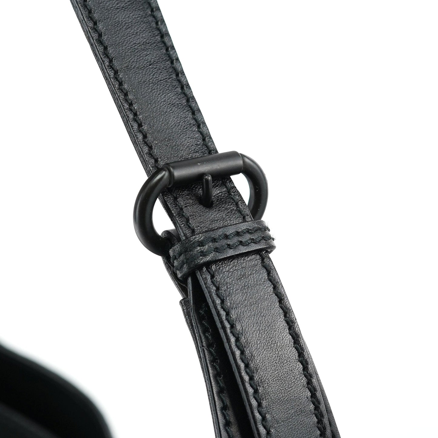 Black Suede Horsebit Shoulder Bag