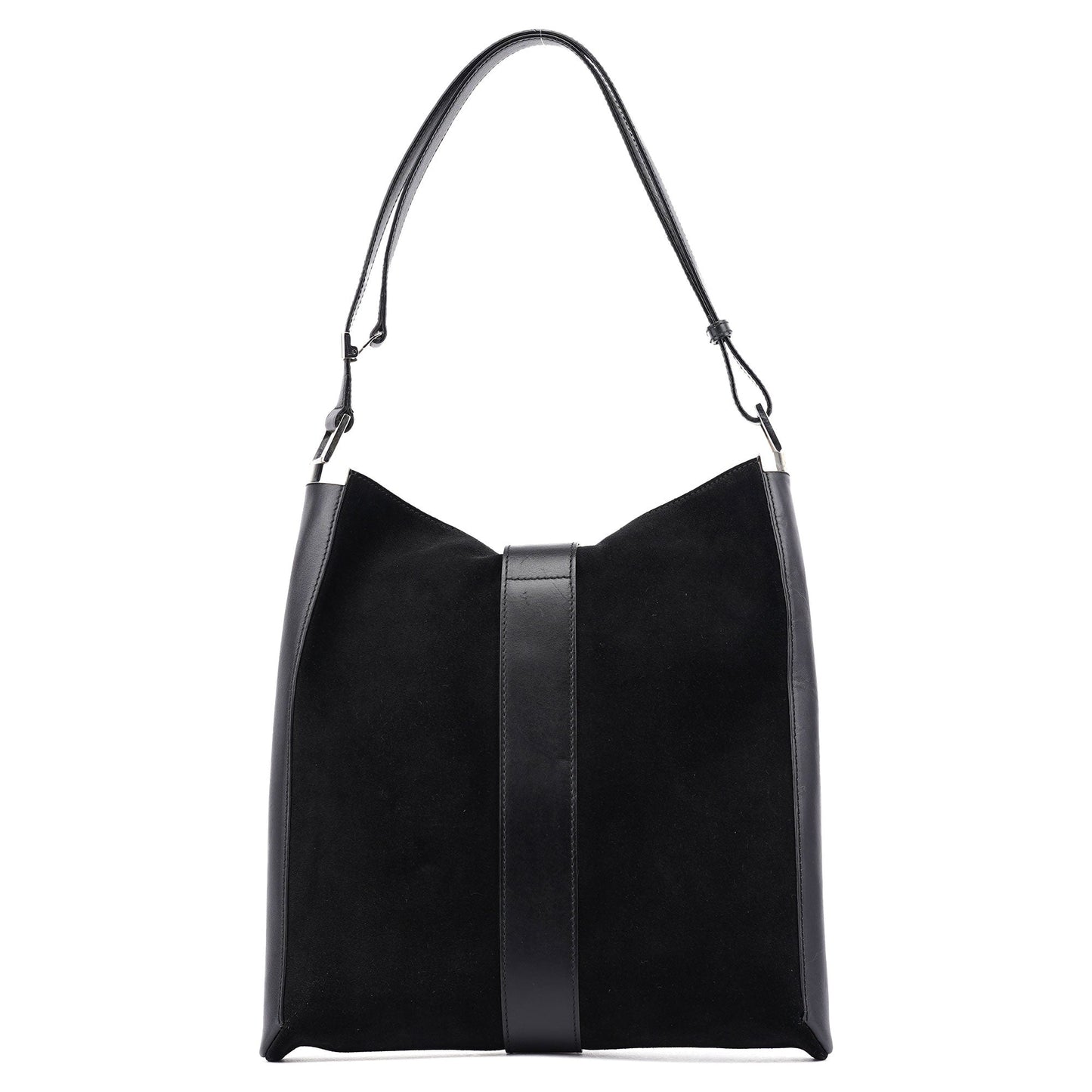 Black Suede Jackie Shoulder Bag