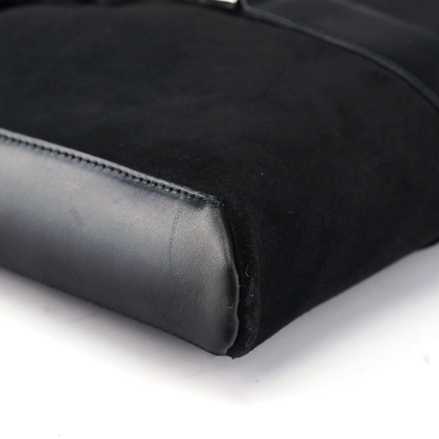 Black Suede Jackie Shoulder Bag