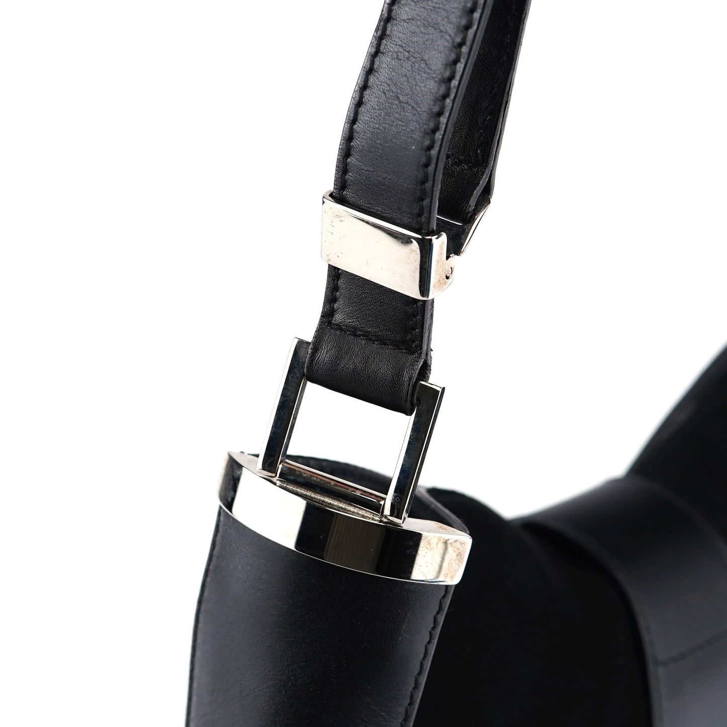 Black Suede Jackie Shoulder Bag