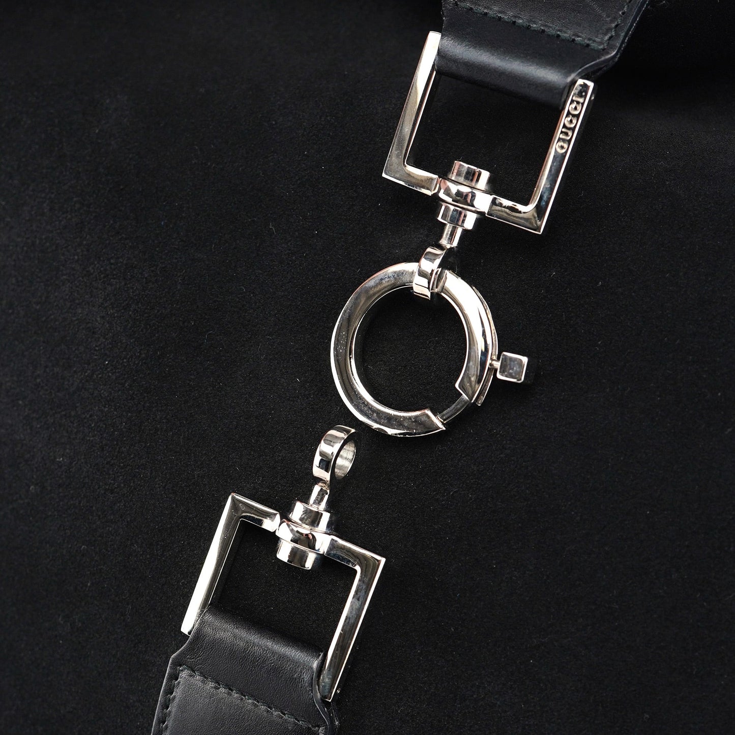 Black Suede Jackie Shoulder Bag