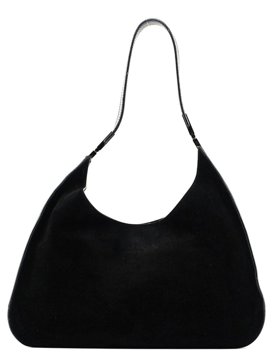 Black Suede Shoulder Bag