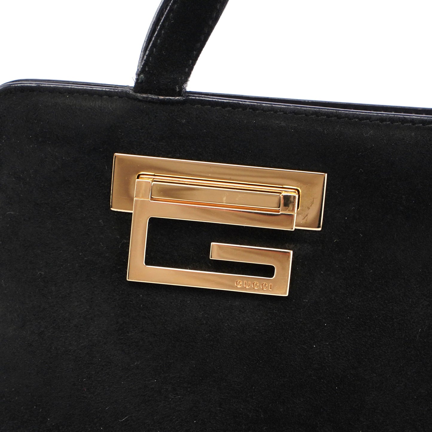 Black Suede Square G Mini Tote