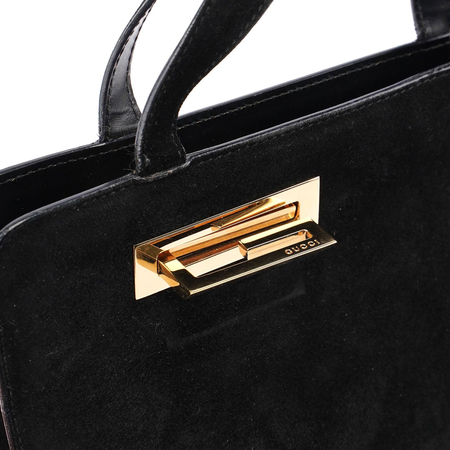 Black Suede Square G Mini Tote