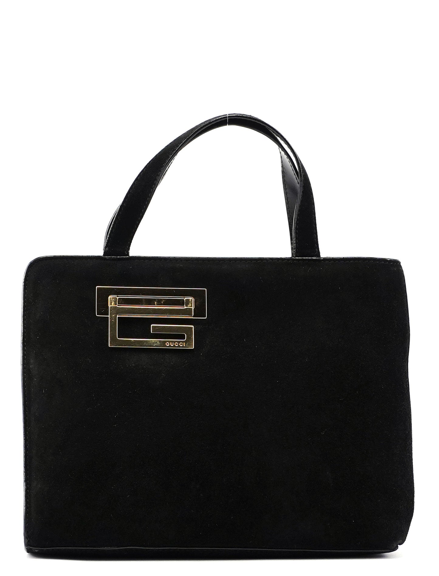 Black Suede Square G Mini Tote