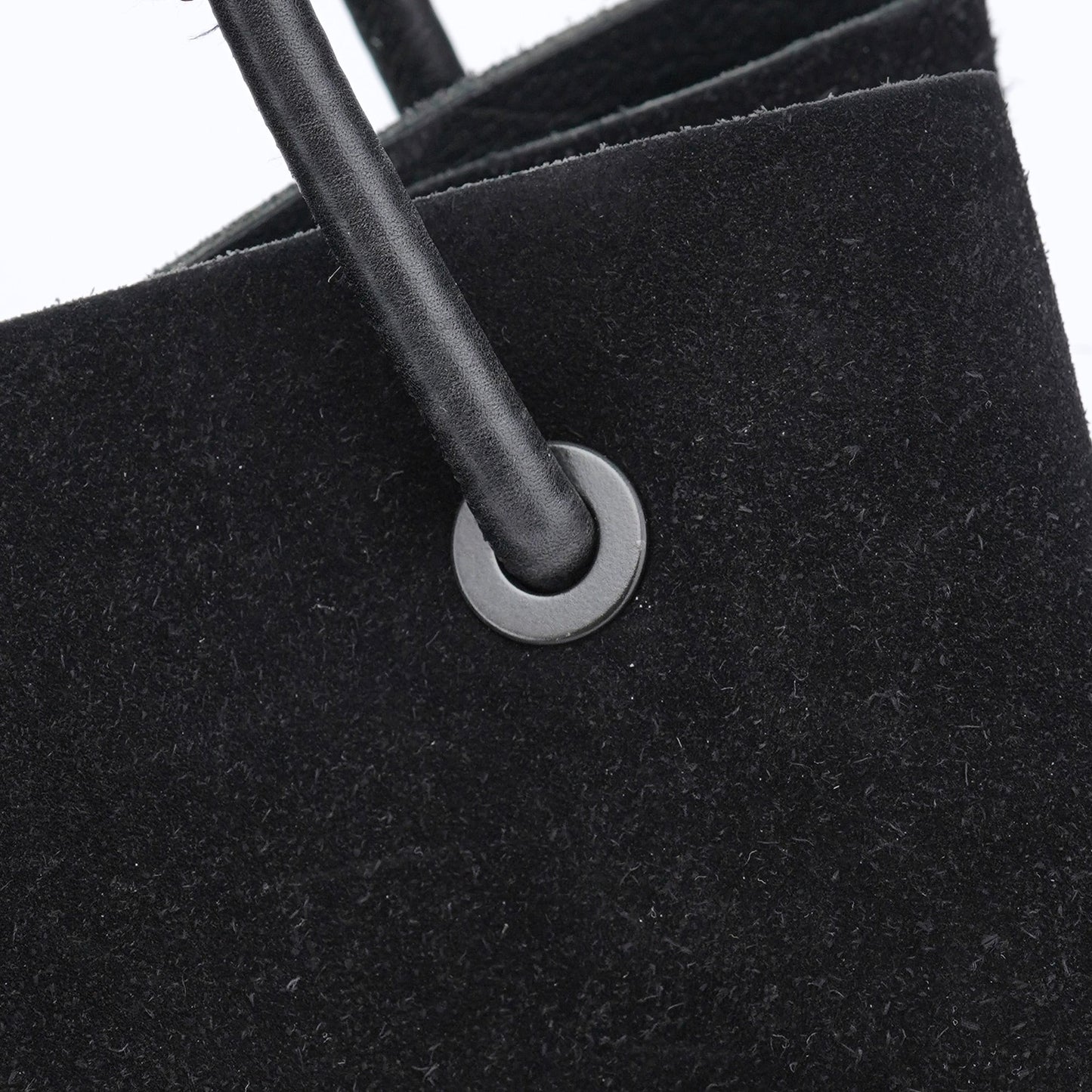 Black Suede Tote Bag