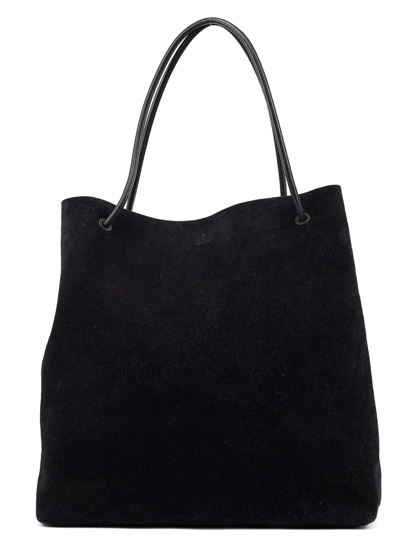 Black Suede Tote Bag