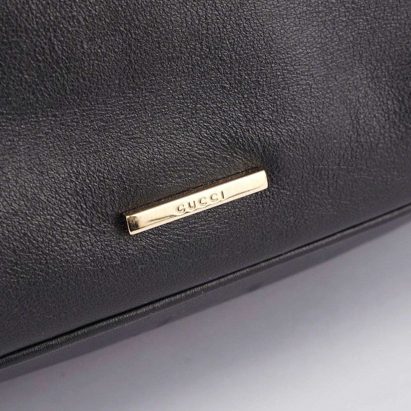 Black Vitello Hobo Shoulder Bag