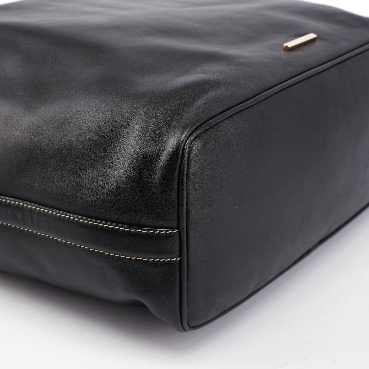 Black Vitello Hobo Shoulder Bag