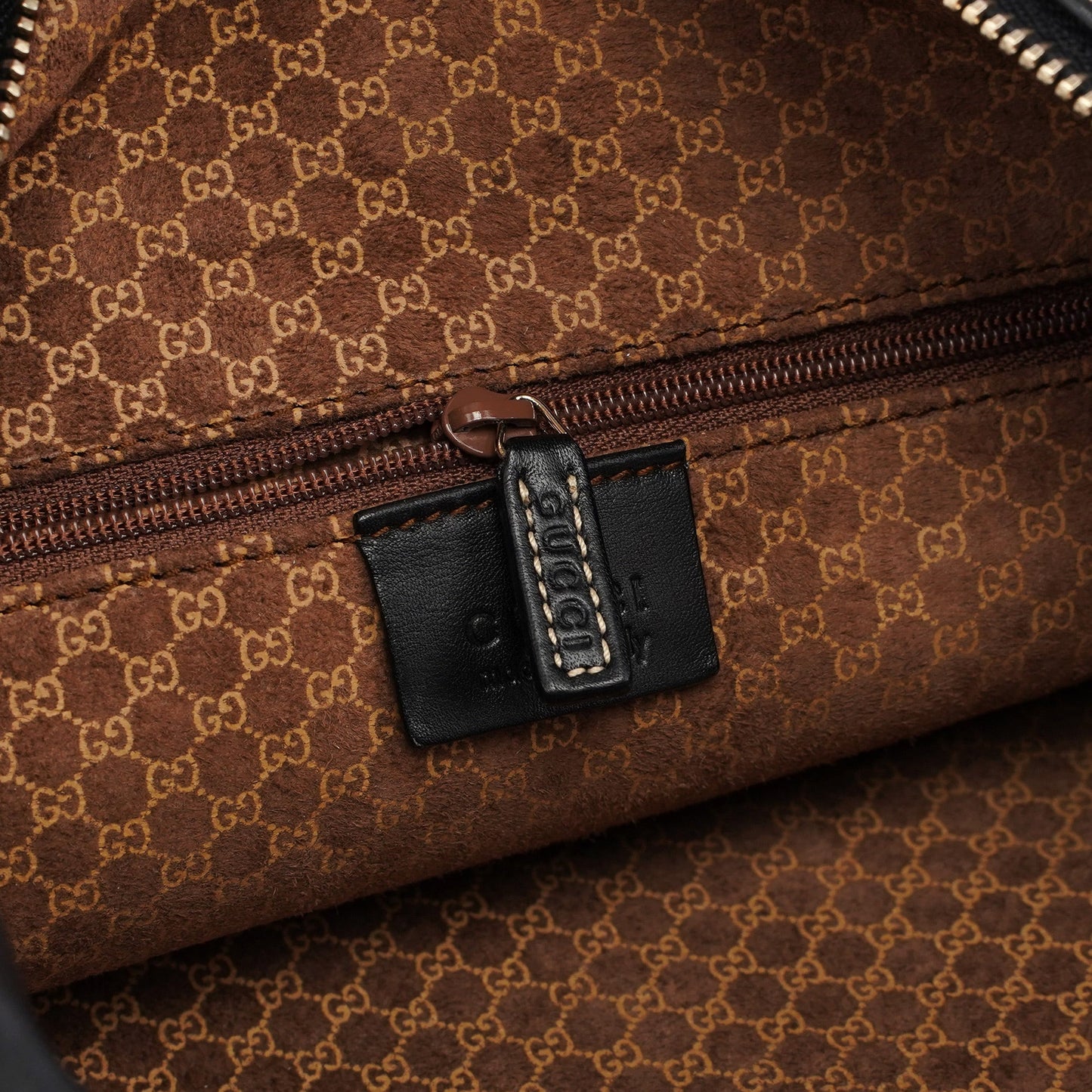 Black Vitello Hobo Shoulder Bag