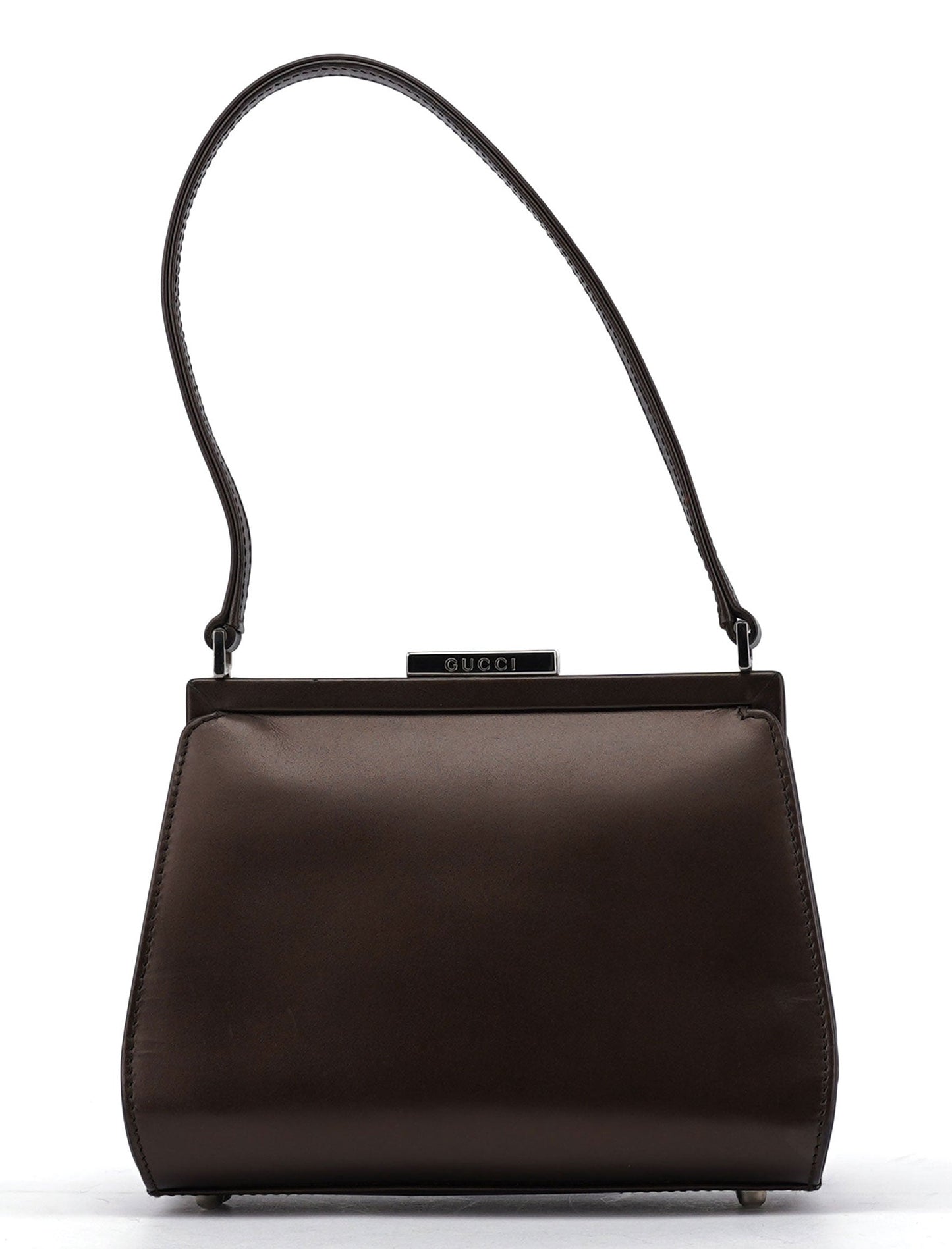 Bronze Calfskin Clutch Shoulder Bag