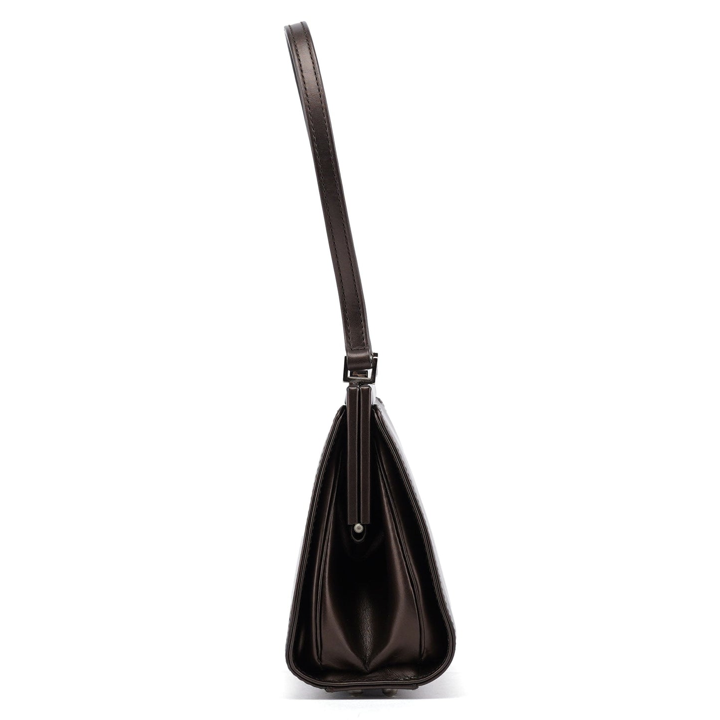 Bronze Calfskin Clutch Shoulder Bag