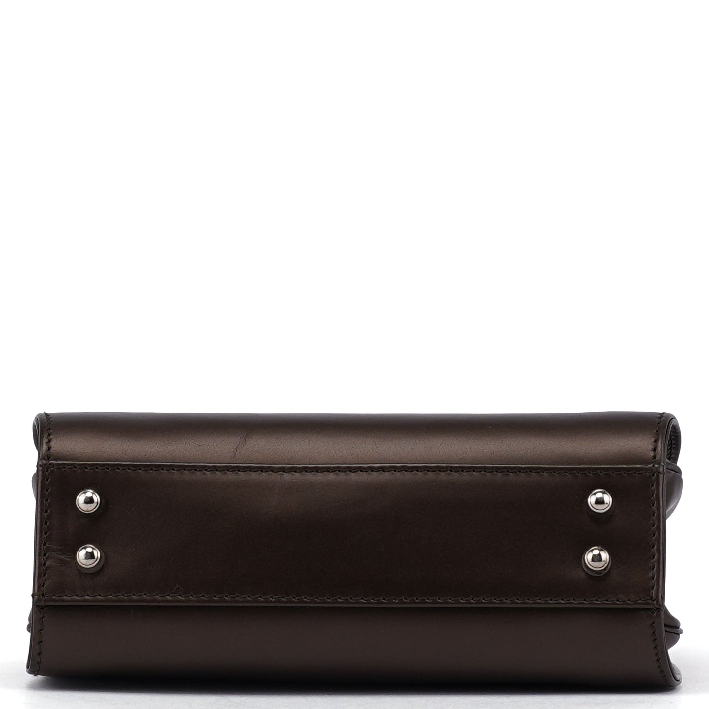Bronze Calfskin Clutch Shoulder Bag