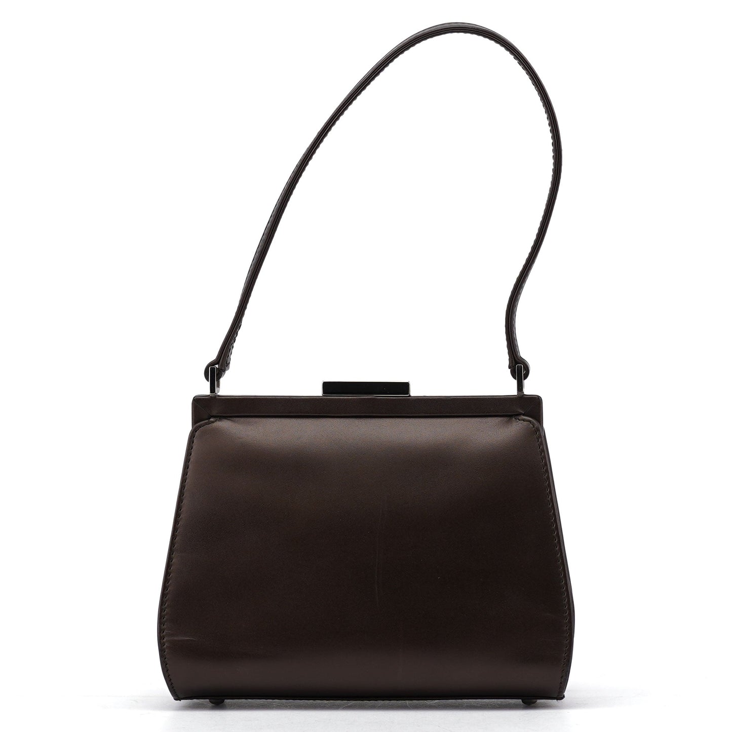 Bronze Calfskin Clutch Shoulder Bag