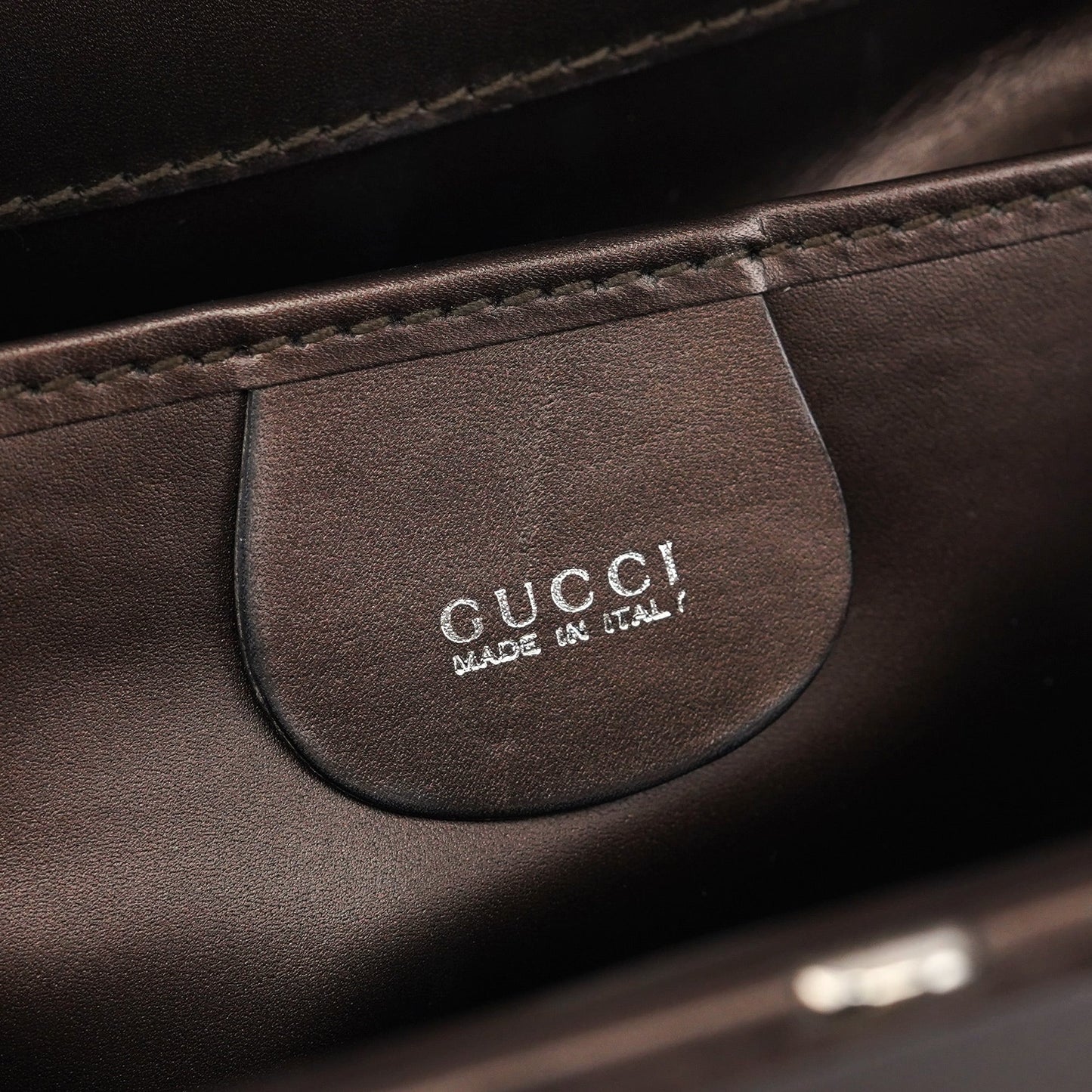 Bronze Calfskin Clutch Shoulder Bag