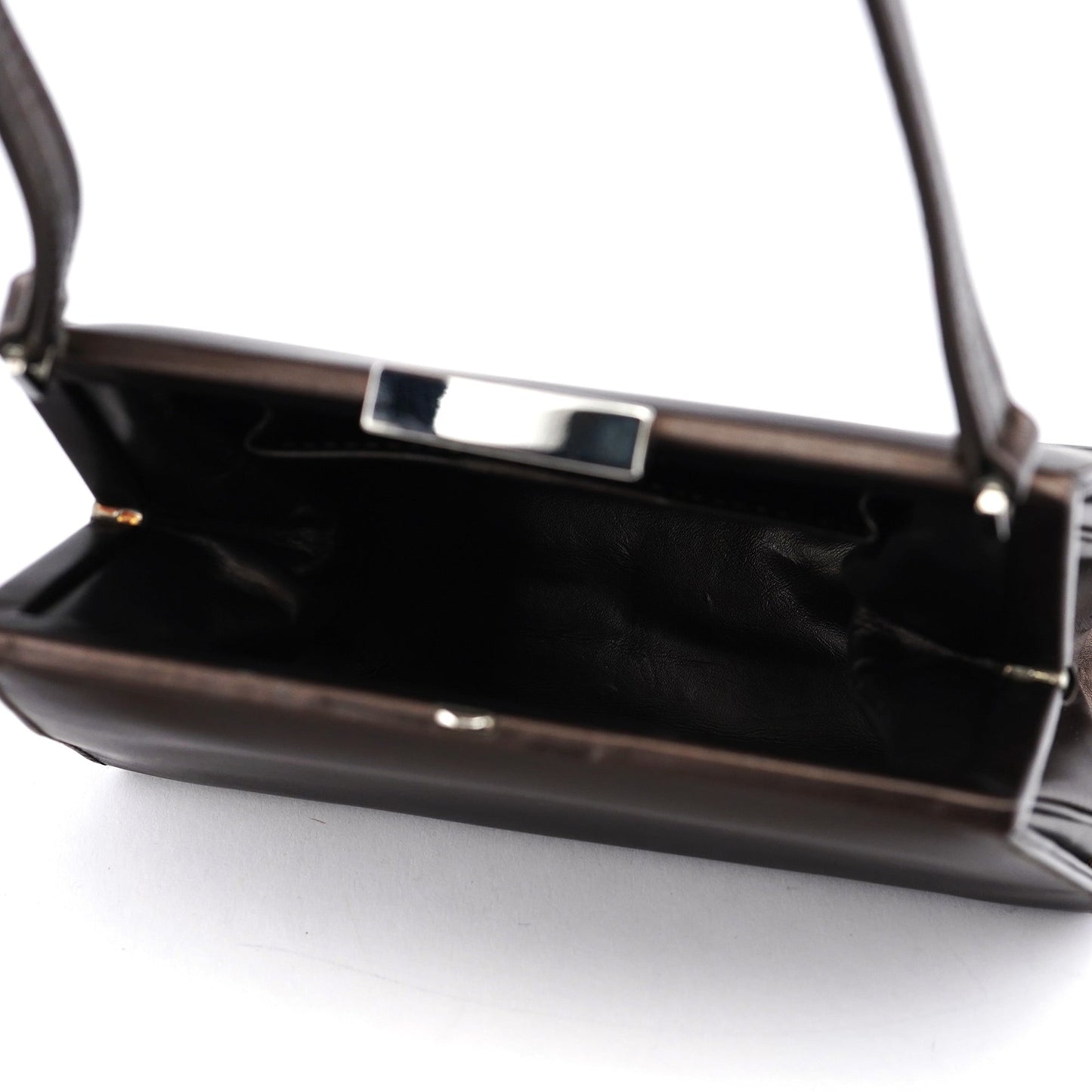 Bronze Calfskin Clutch Shoulder Bag