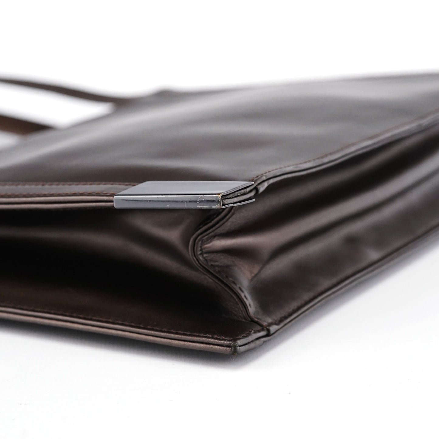 Bronze Calfskin Hobo Shoulder Bag