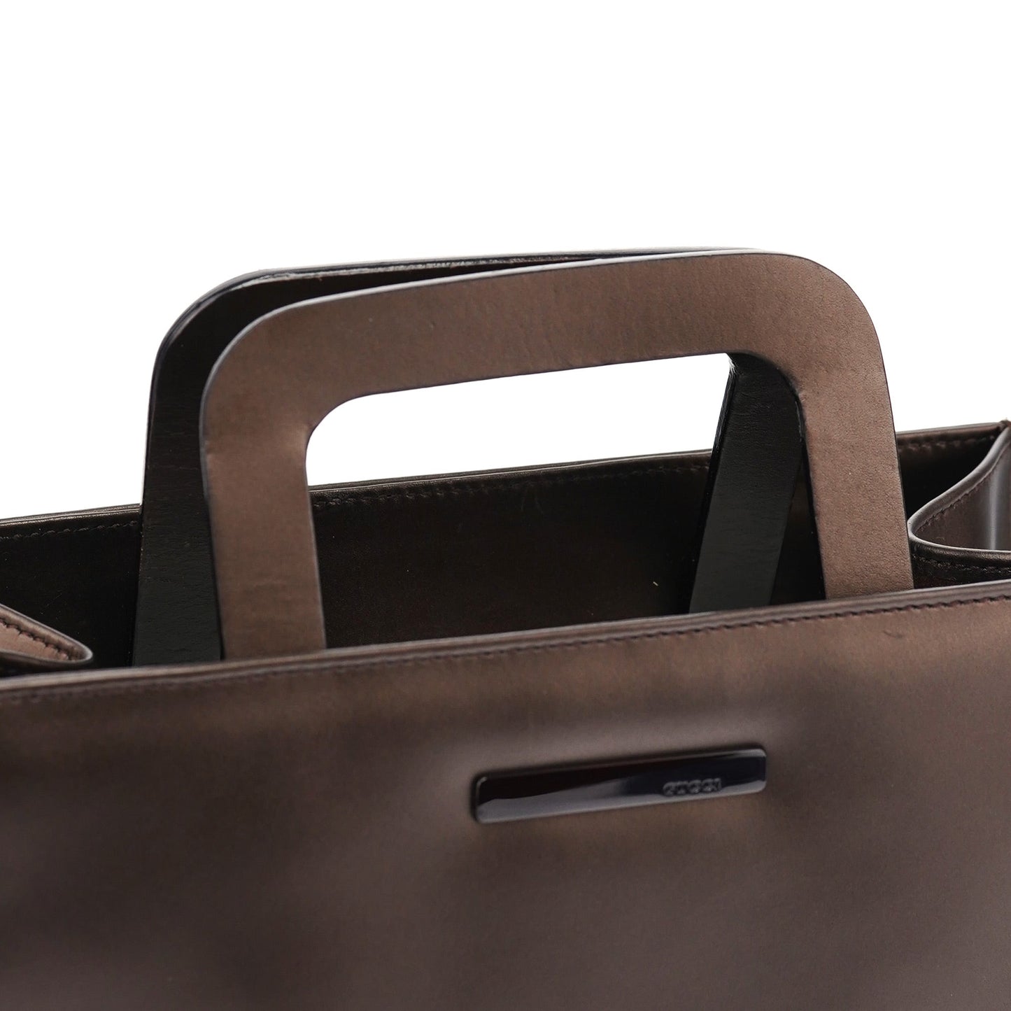 Bronze Leather 2-Way Tote Bag
