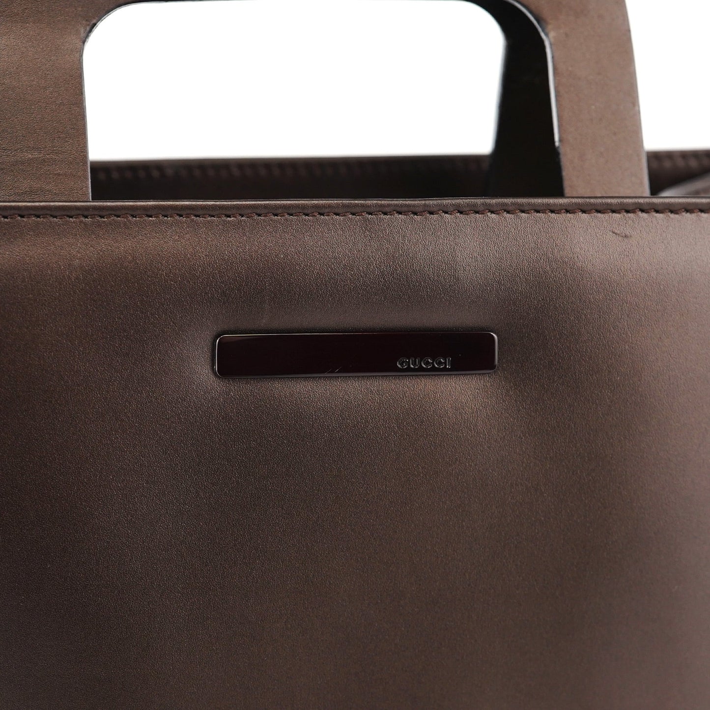 Bronze Leather 2-Way Tote Bag