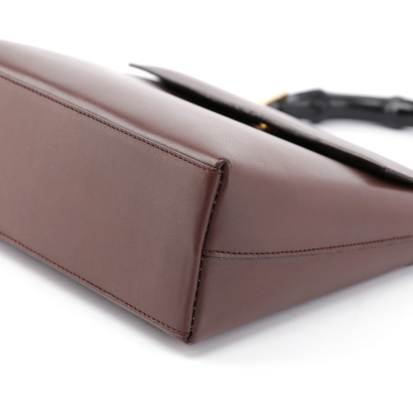 Brown Bamboo Top Handle Bag