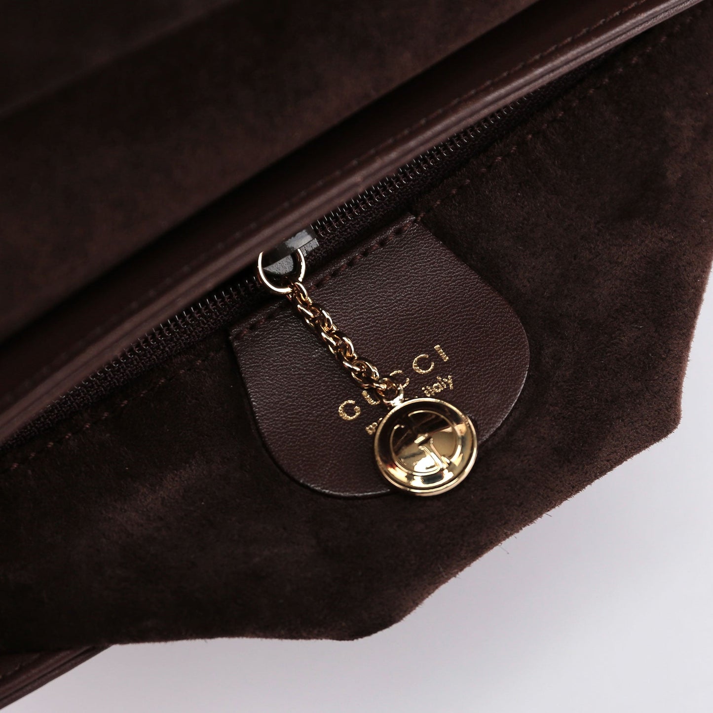 Brown Bamboo Top Handle Bag