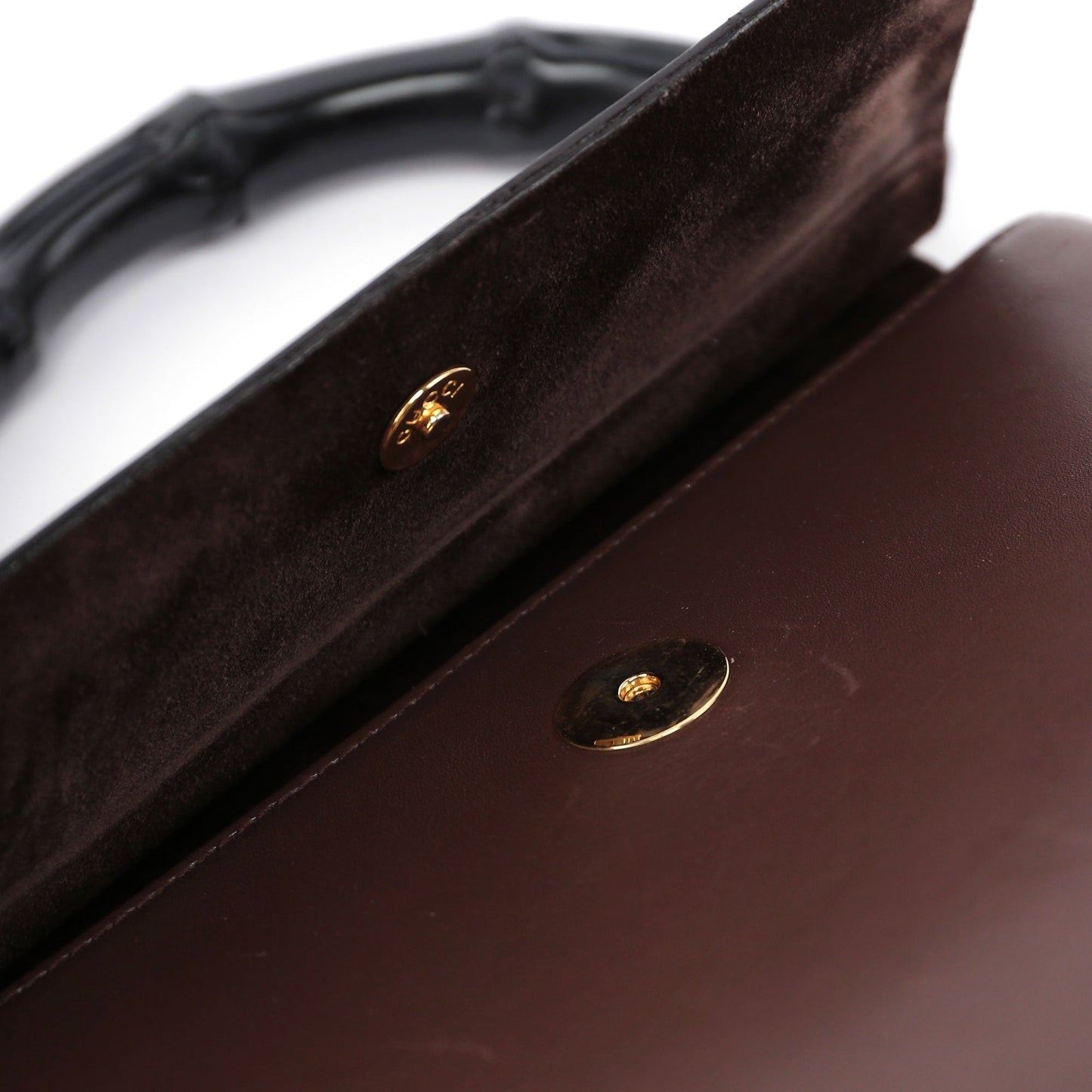 Brown Bamboo Top Handle Bag