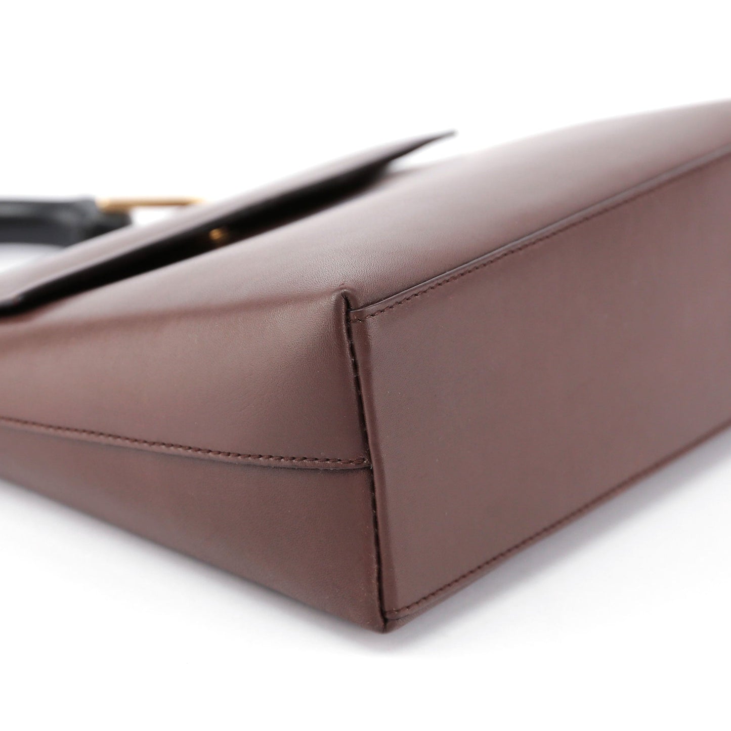 Brown Bamboo Top Handle Bag