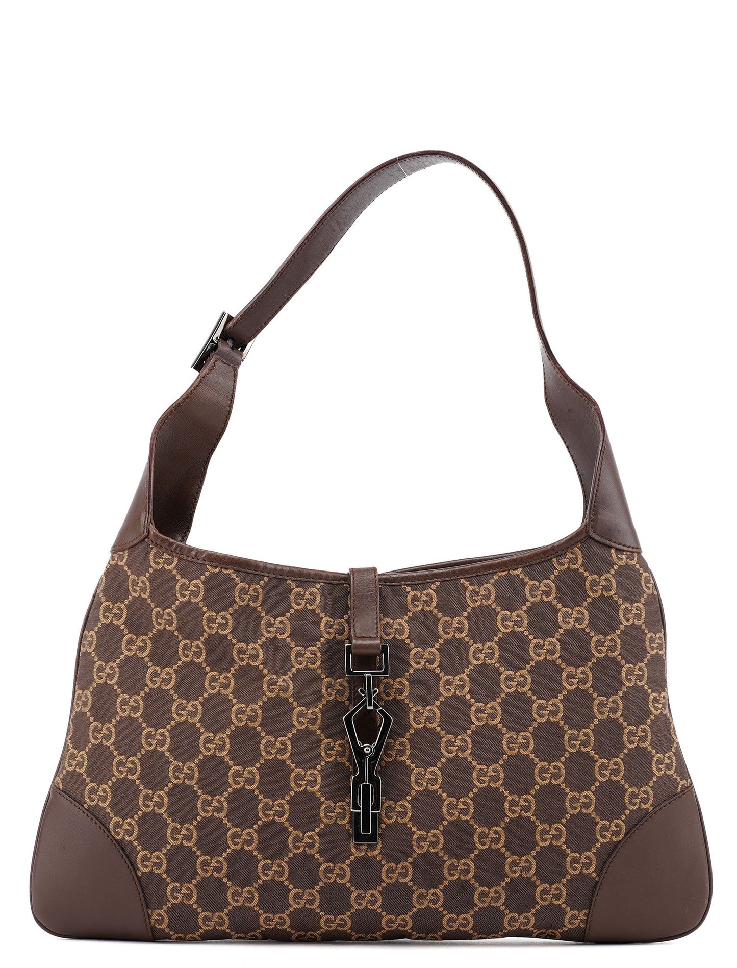 Brown Beige GG Jackie Shoulder Bag