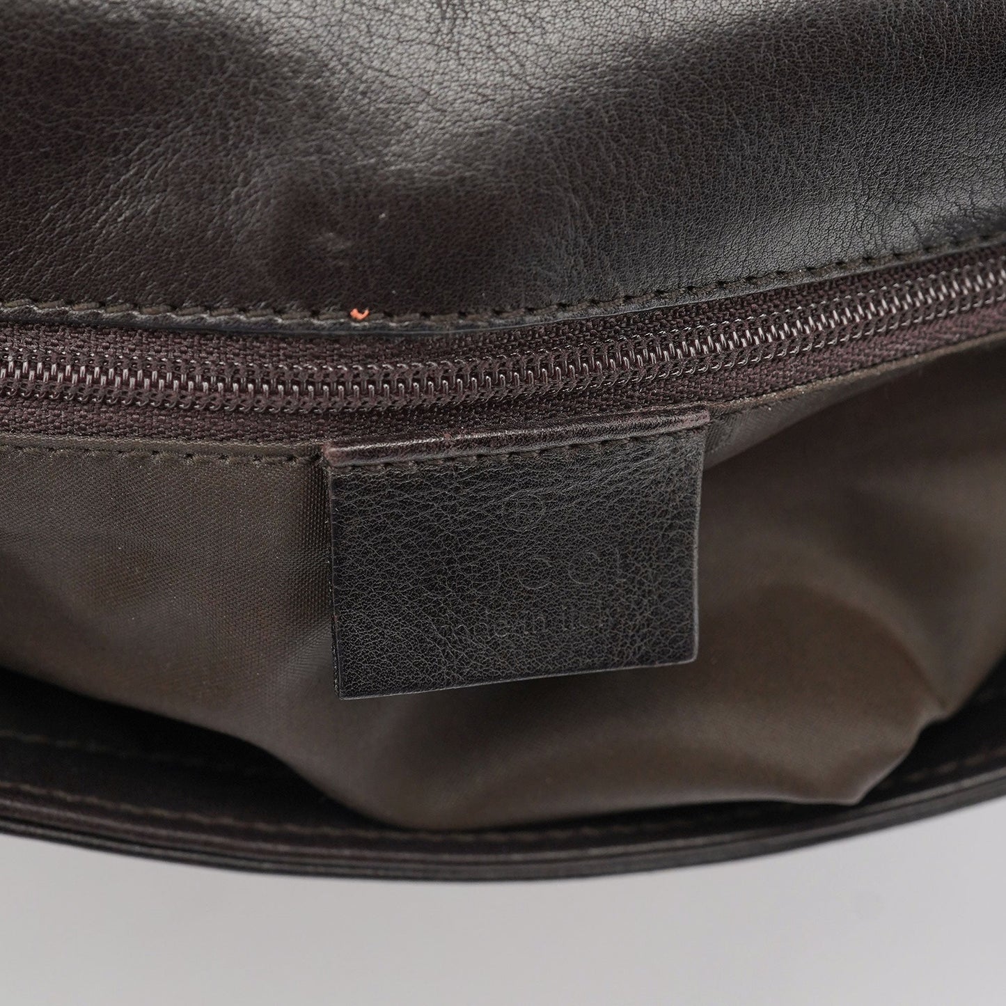 Brown Calfskin Bamboo Flap Shoulder Bag