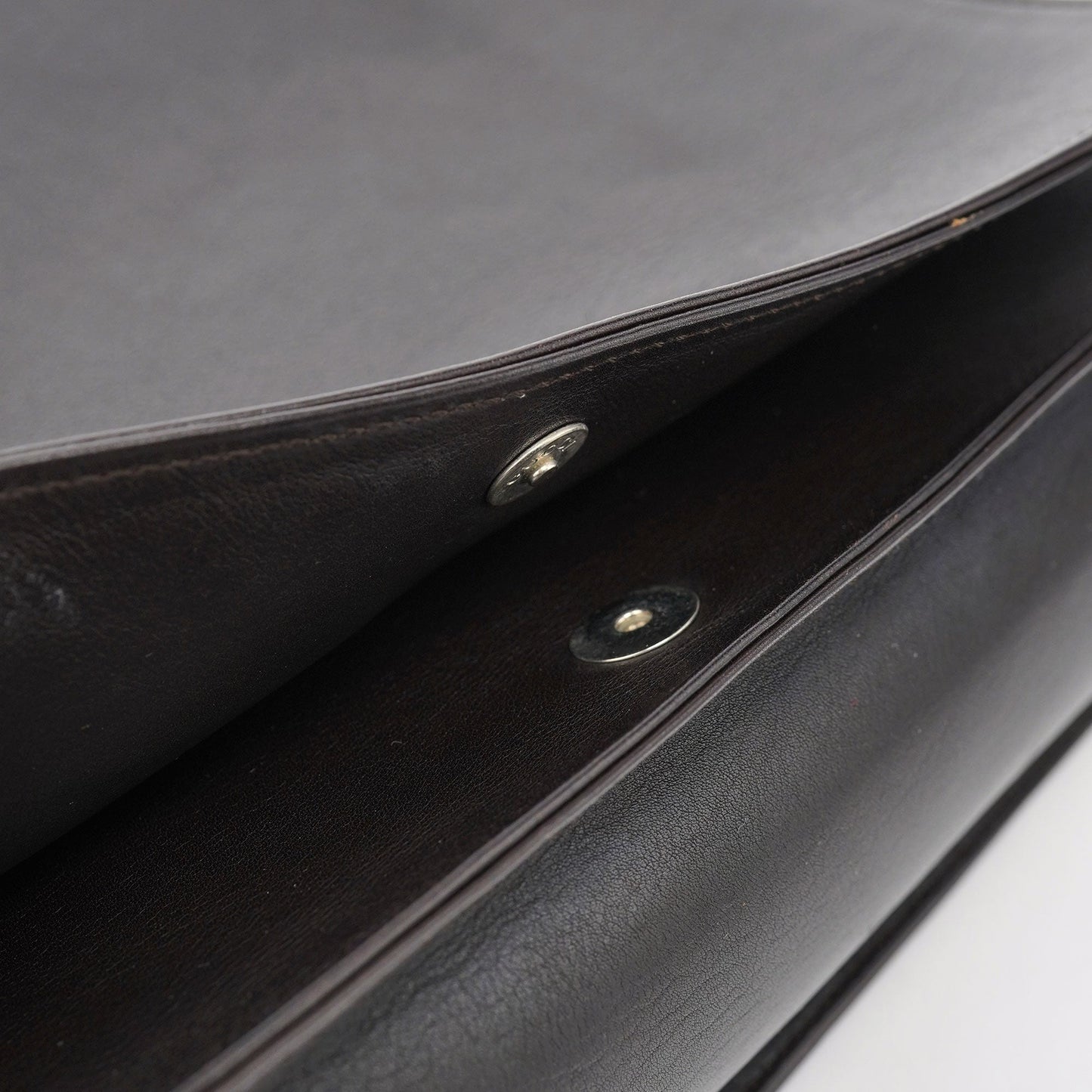 Brown Calfskin Bamboo Flap Shoulder Bag