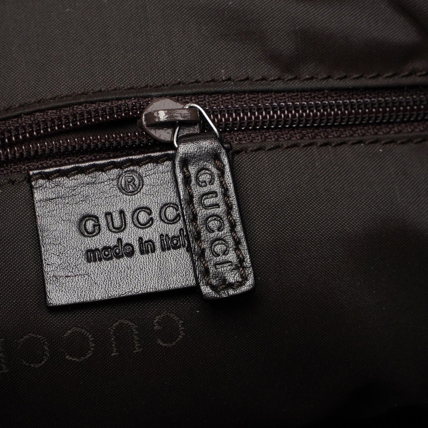 Brown Calfskin Bamboo Shoulder Bag