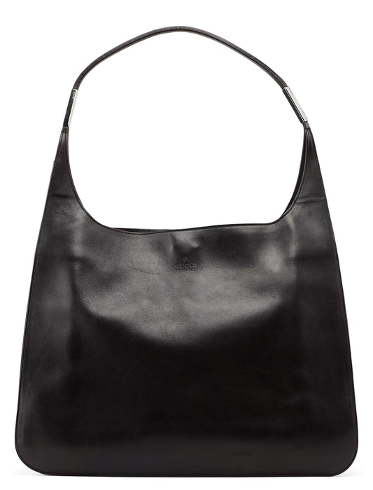 Brown Calfskin Hobo Shoulder Bag