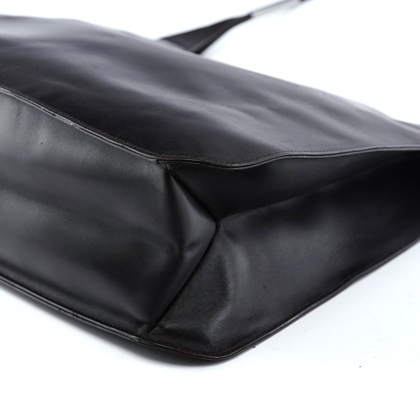Brown Calfskin Hobo Shoulder Bag