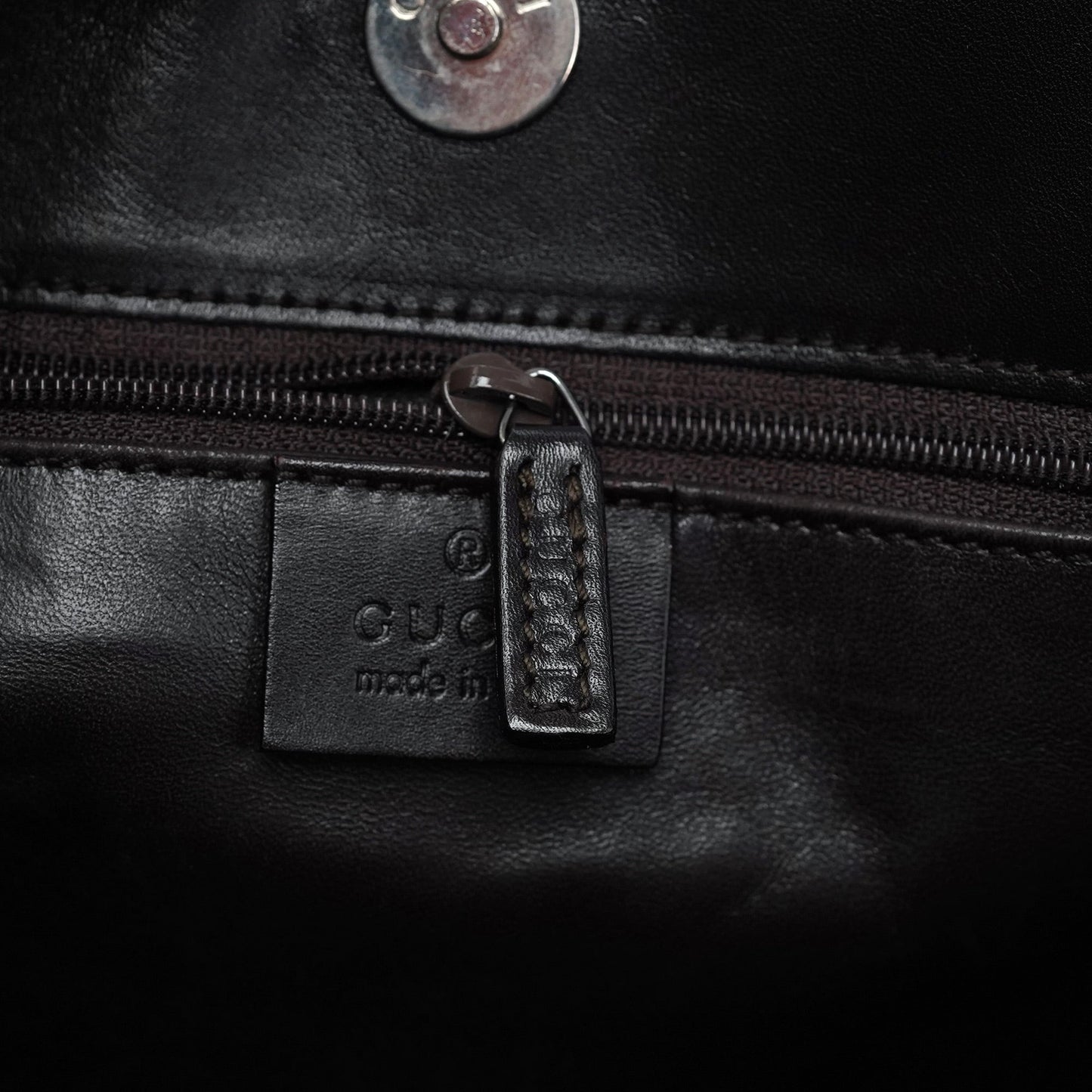 Brown Calfskin Hobo Shoulder Bag