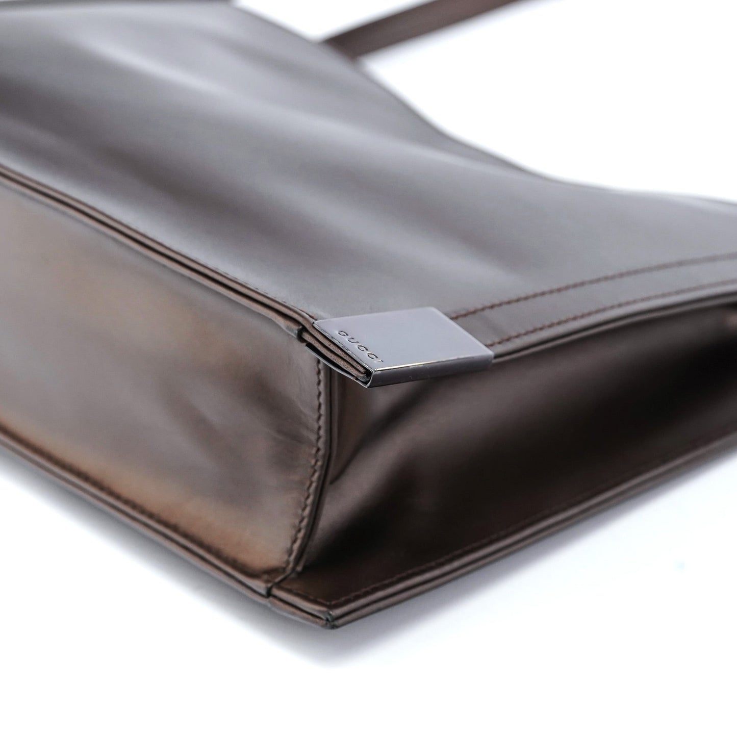 Brown Calfskin Hobo Shoulder Bag