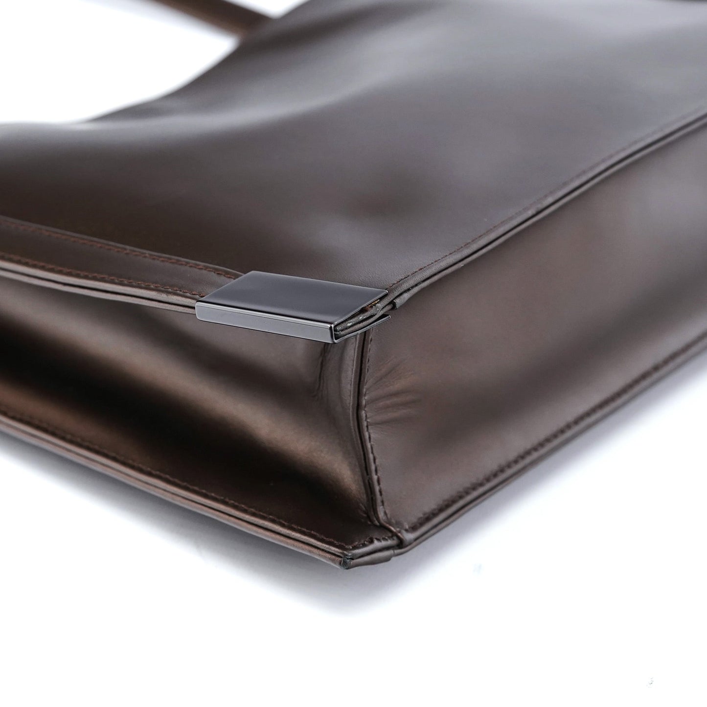 Brown Calfskin Hobo Shoulder Bag