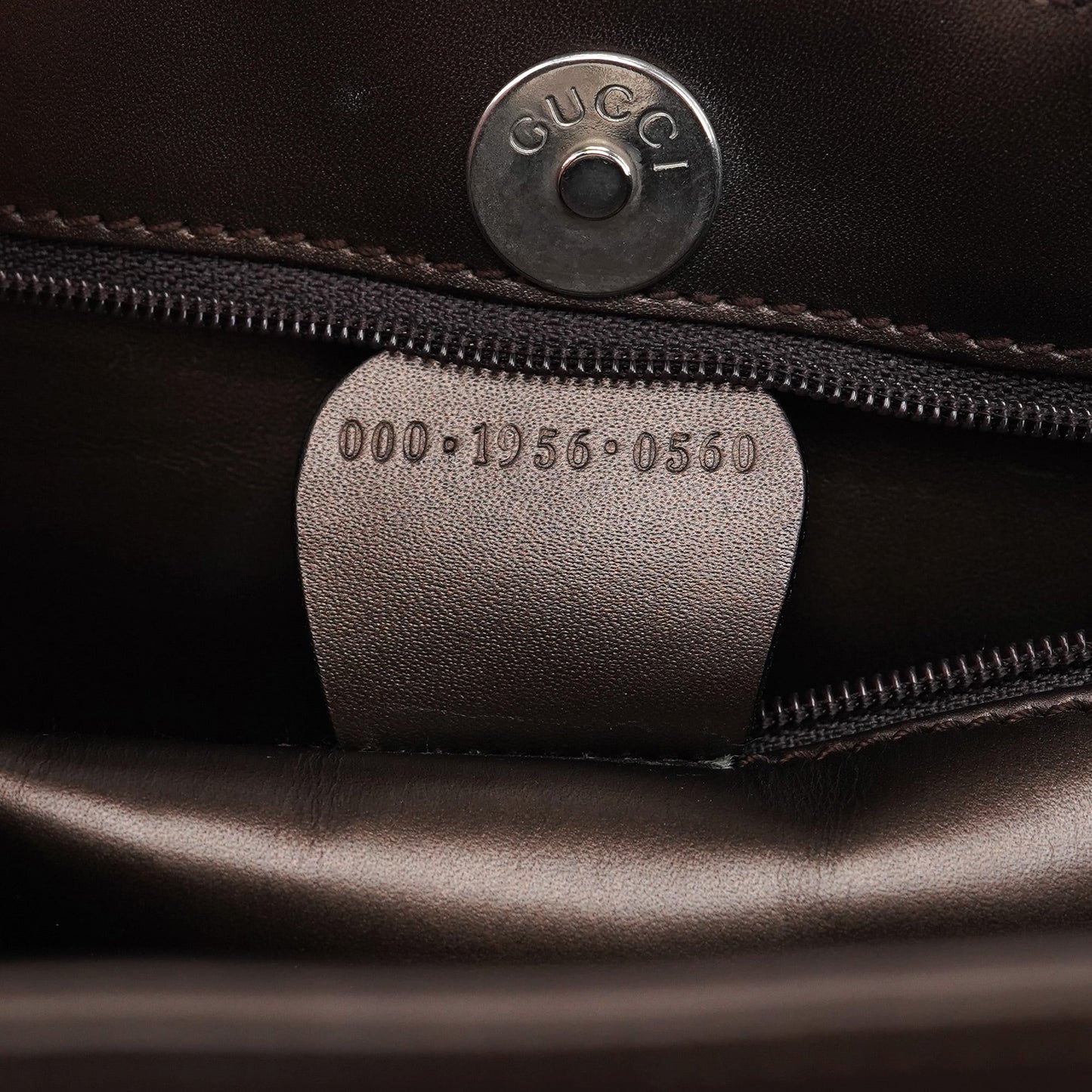 Brown Calfskin Hobo Shoulder Bag