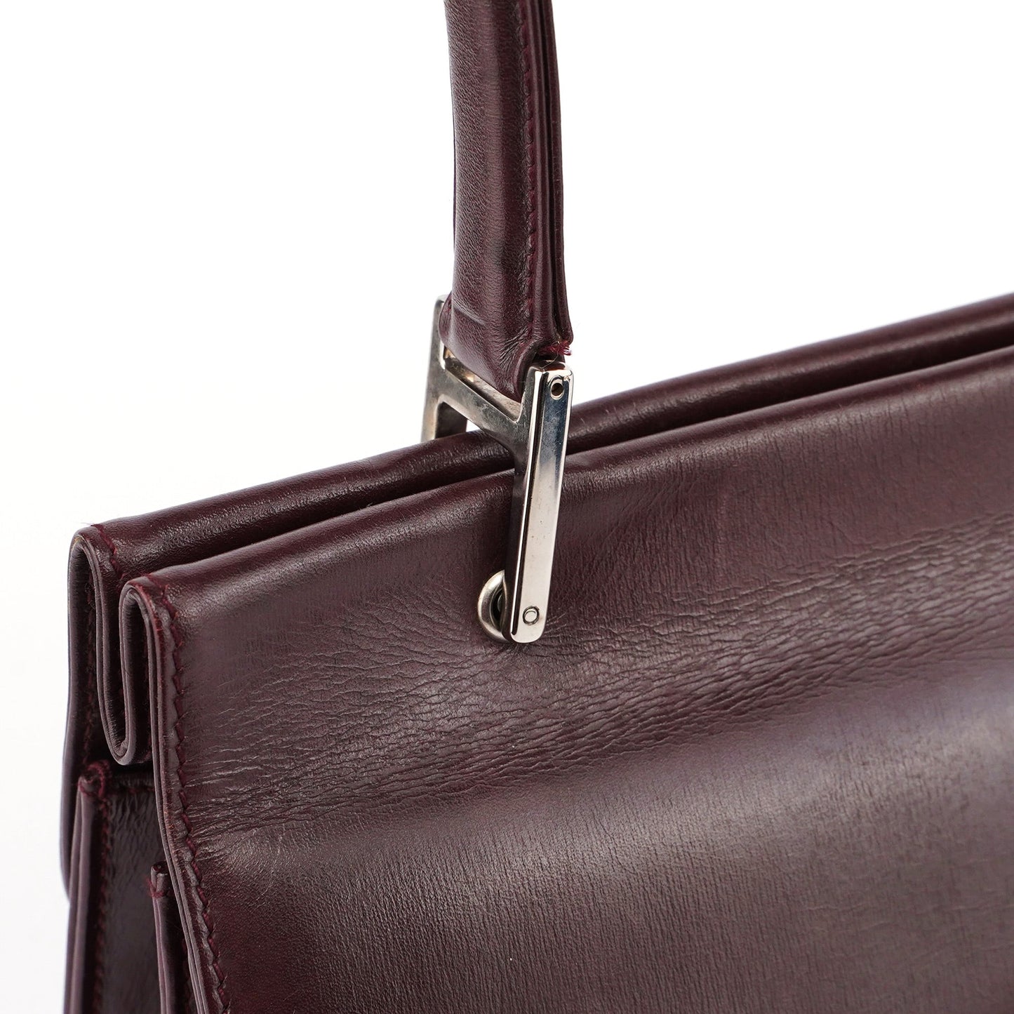 Brown Calfskin Square G Shoulder Bag