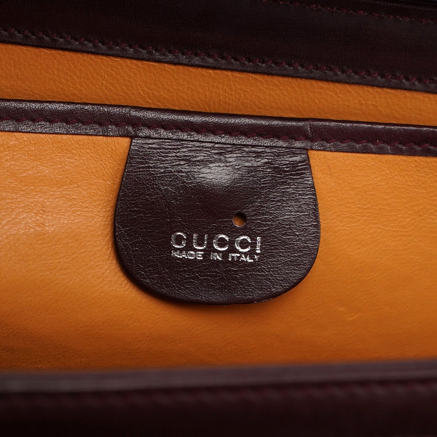 Brown Calfskin Square G Shoulder Bag