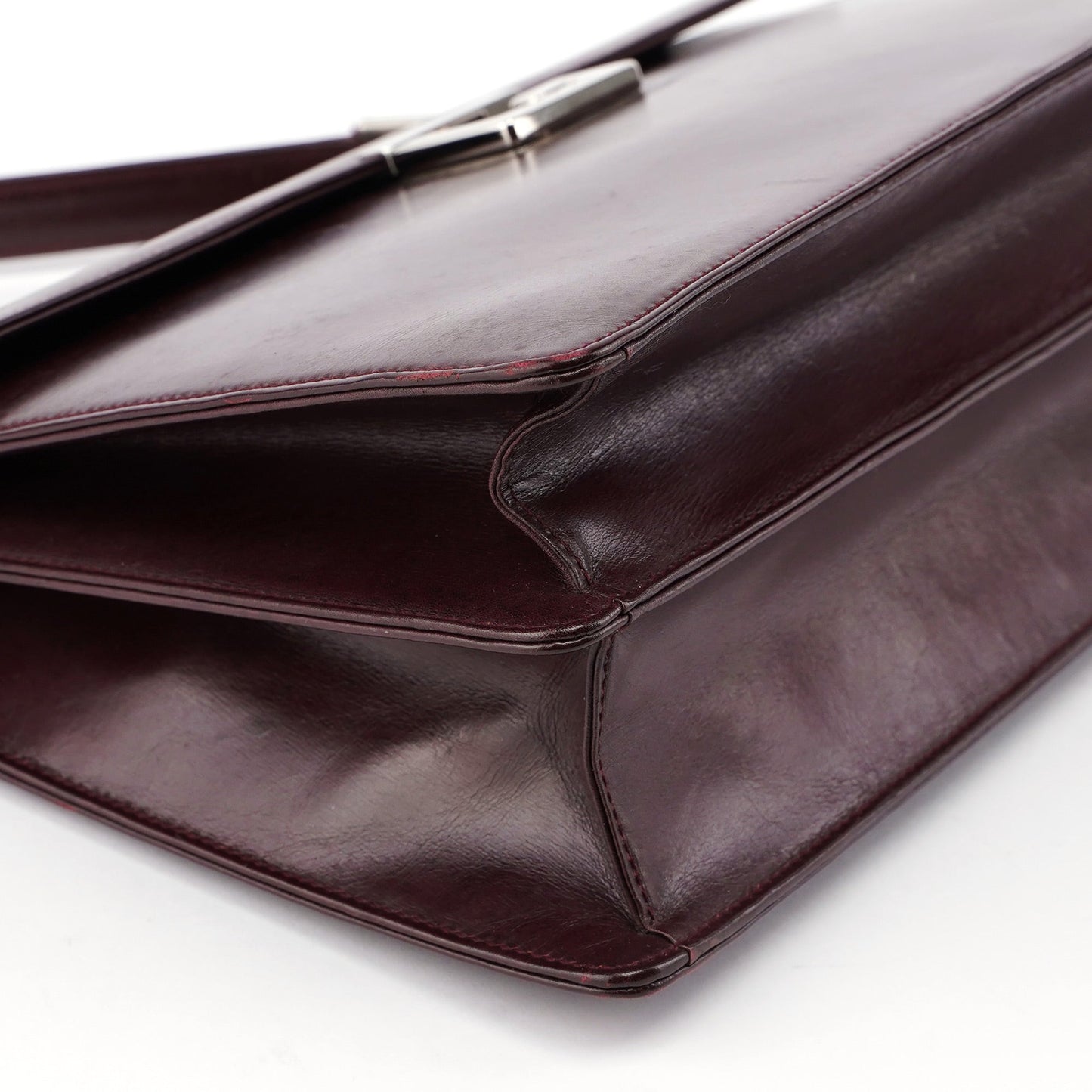 Brown Calfskin Square G Shoulder Bag