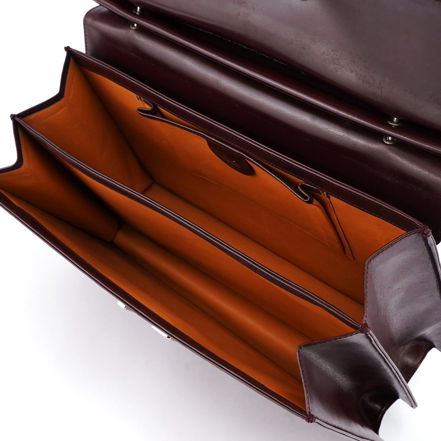 Brown Calfskin Square G Shoulder Bag