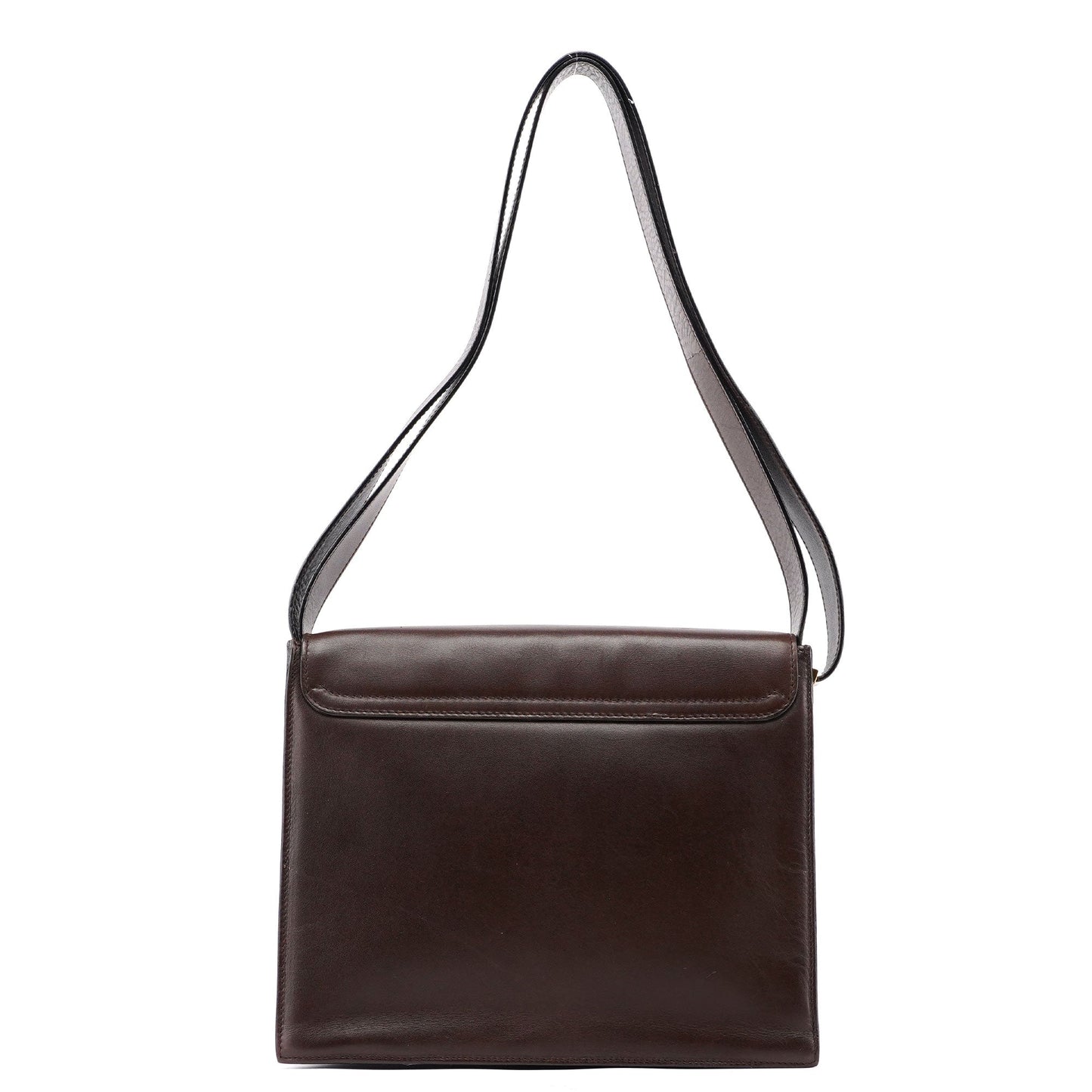 Brown Calfskin Square G Shoulder Bag