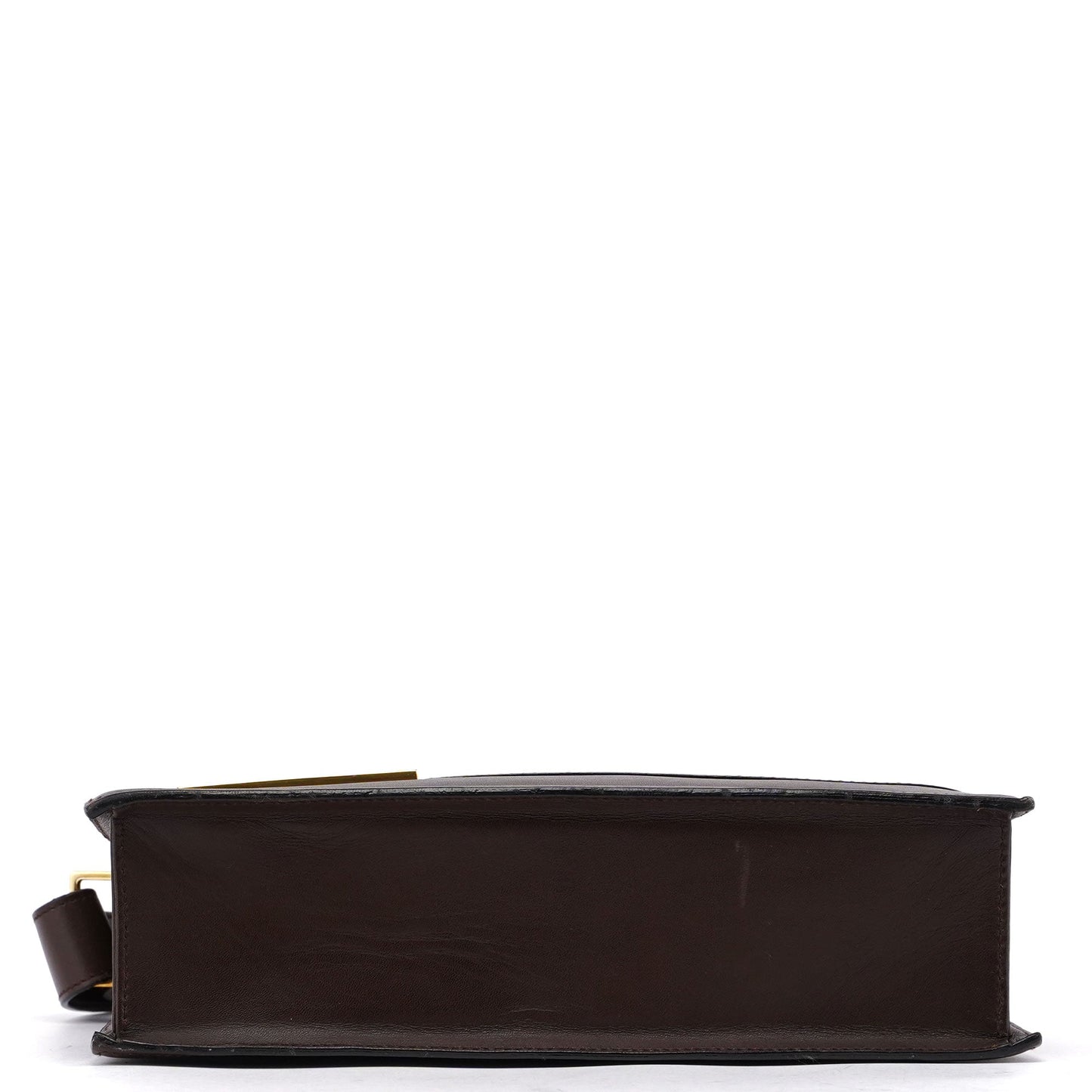 Brown Calfskin Square G Shoulder Bag