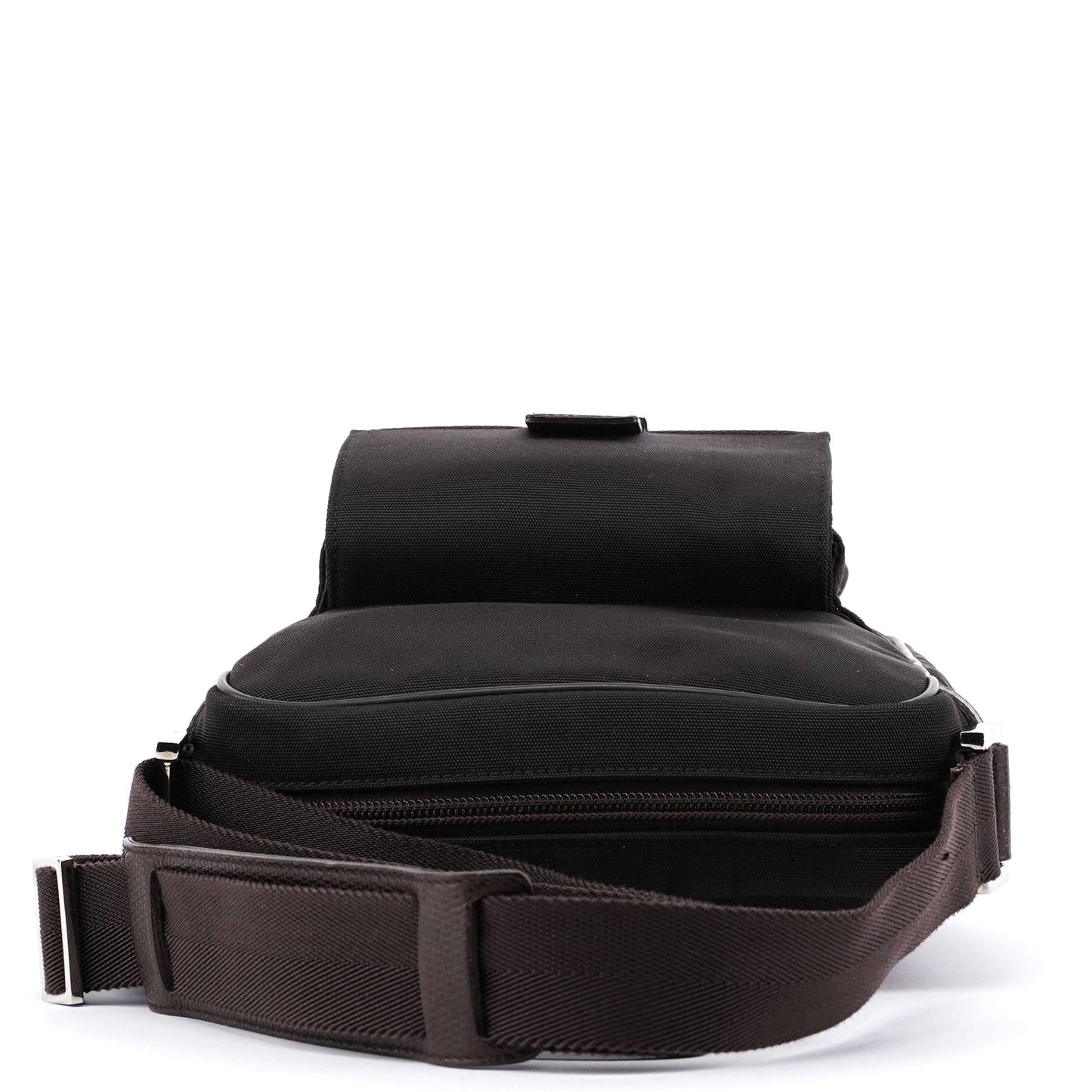 Brown Canvas Crossbody Bag