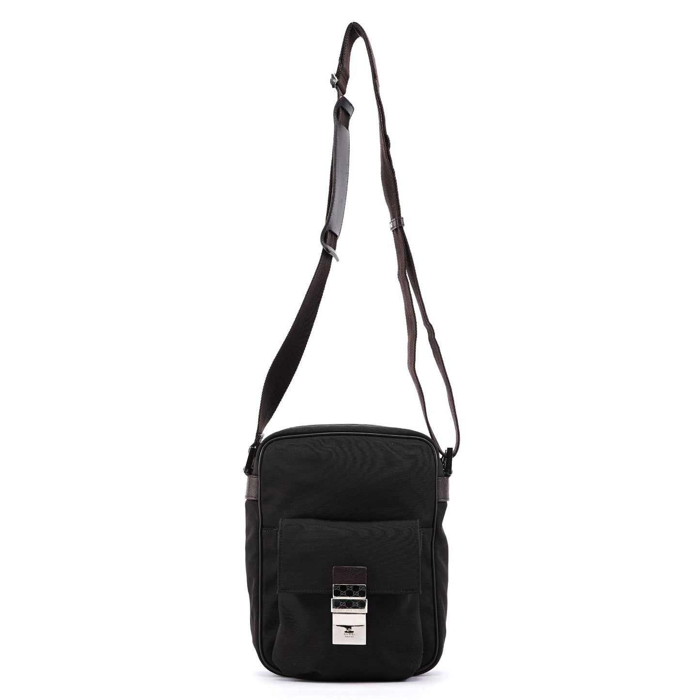 Brown Canvas Crossbody Bag