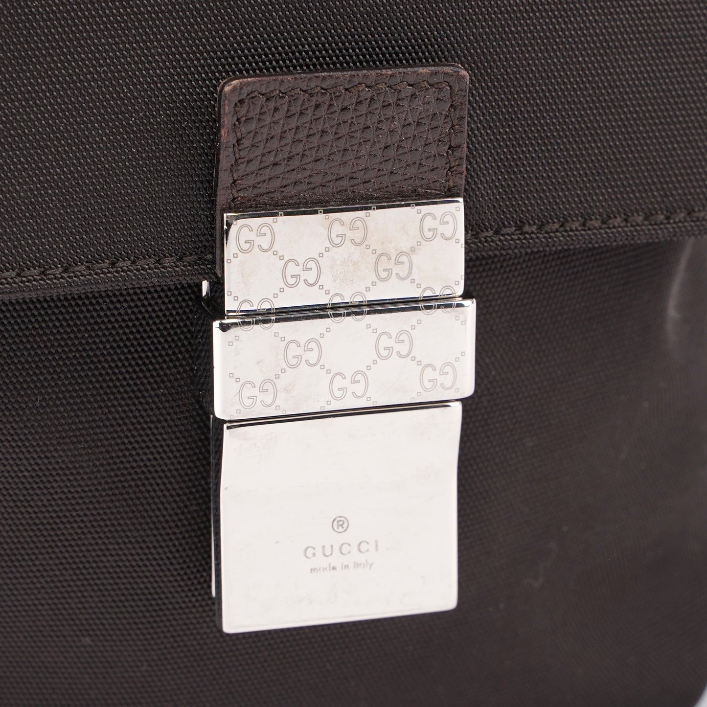 Brown Canvas Crossbody Bag