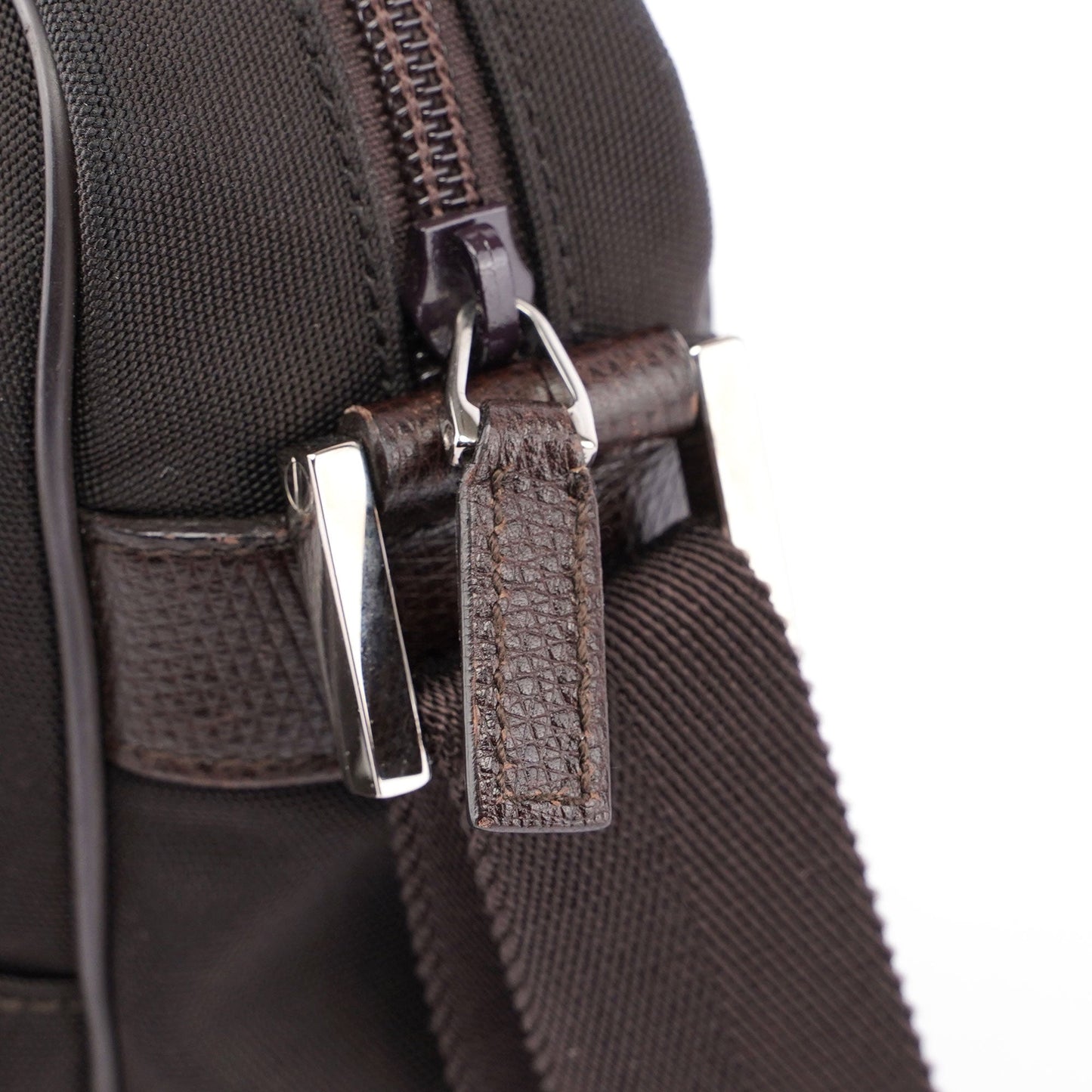 Brown Canvas Crossbody Bag