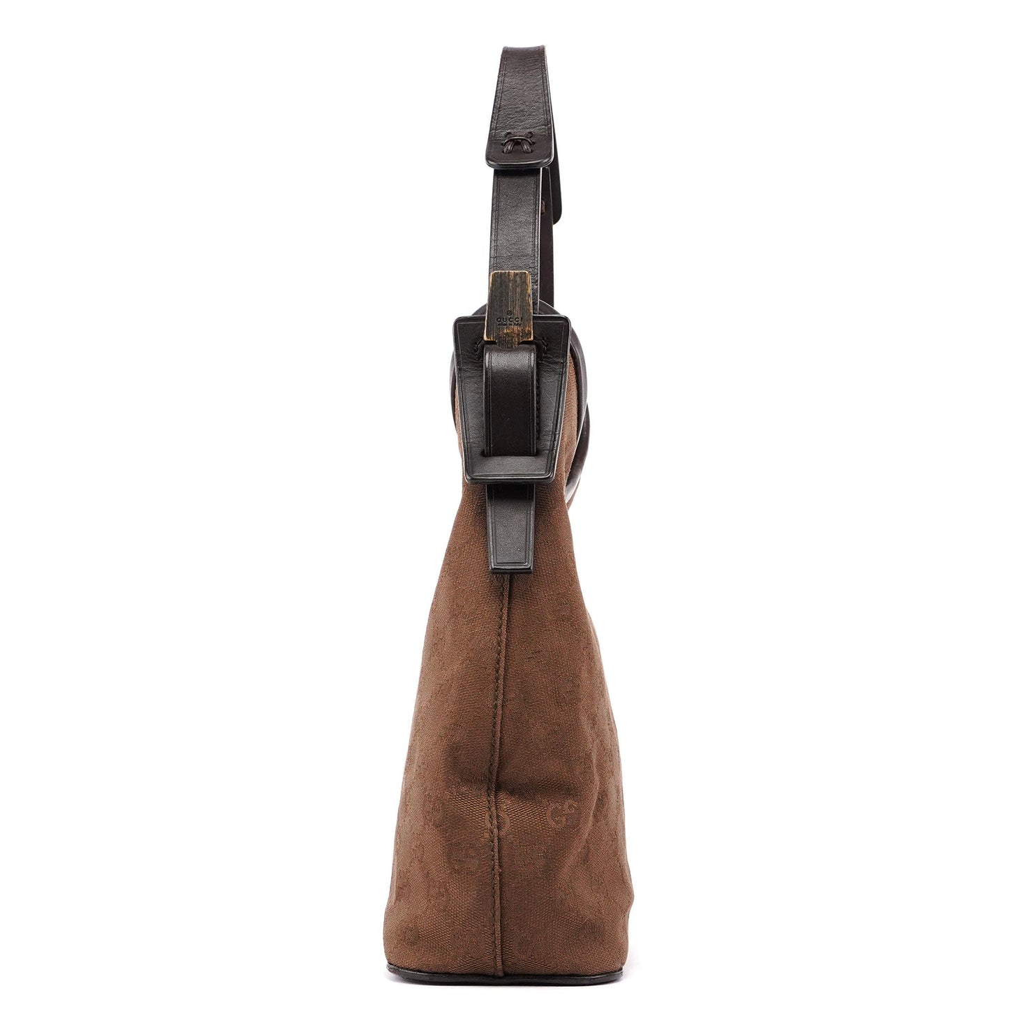 Brown Canvas GG Hobo Shoulder Bag