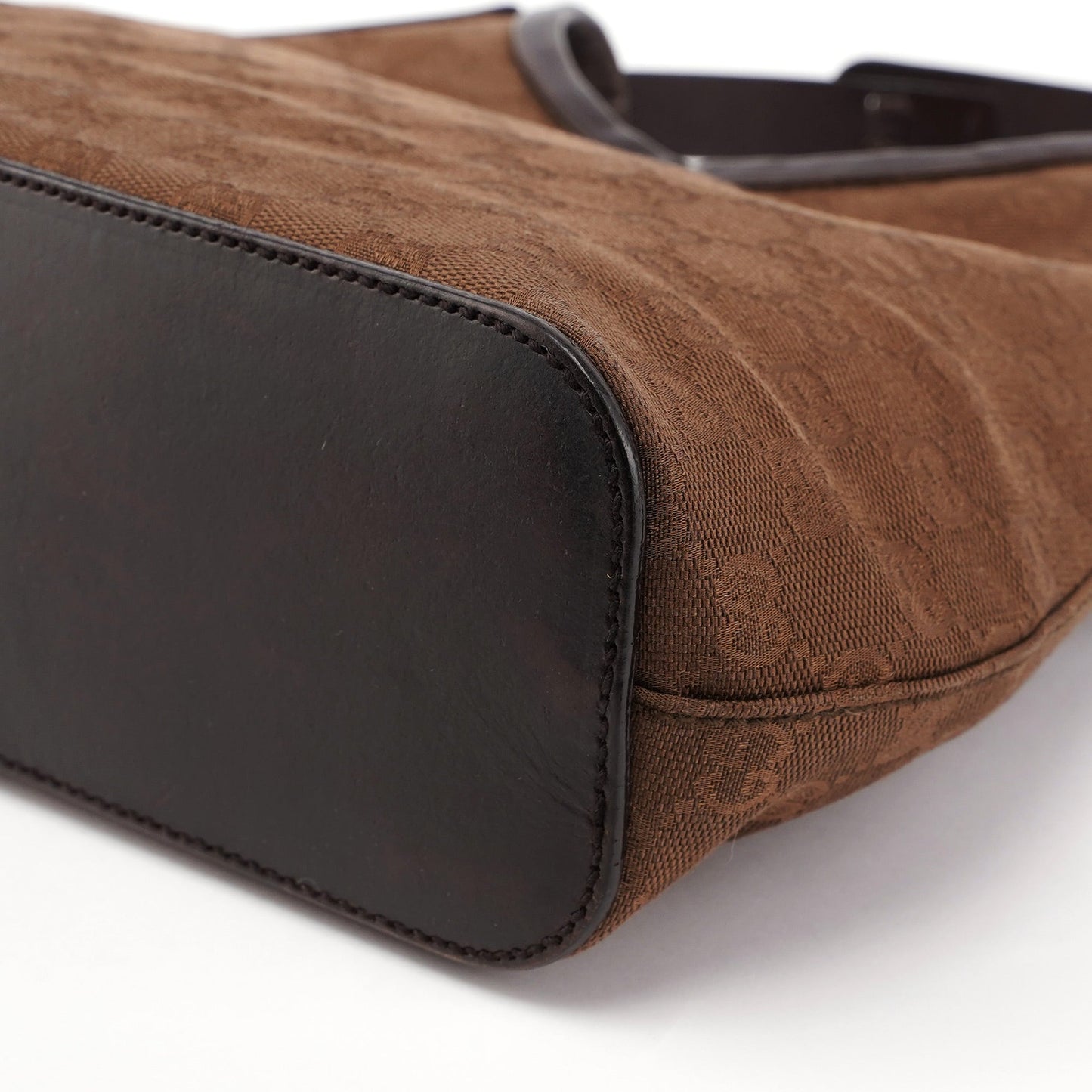 Brown Canvas GG Hobo Shoulder Bag